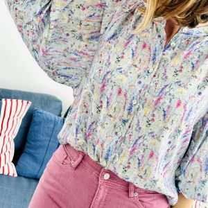 Camisa Eclair Flores Azul