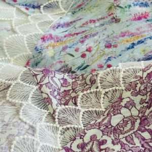 Falda Suzette Flores Azul