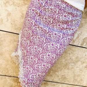 Falda Suzette Flores Fucsia