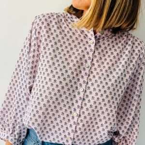 Camisa Eclair Algodón Rosa Floral