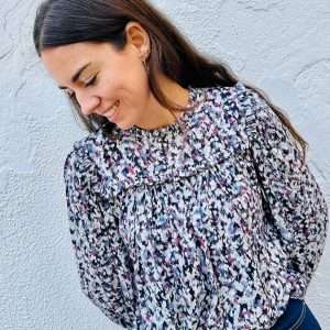 Blusa Vermont Volante Animal Print